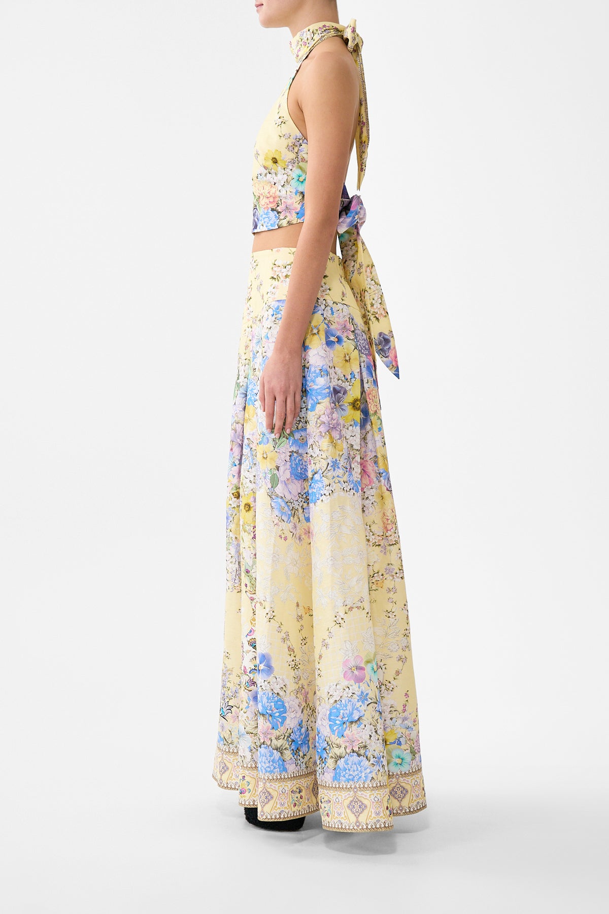 The CAMILLA HALTER TIE BACK TOP DARLING BUDS