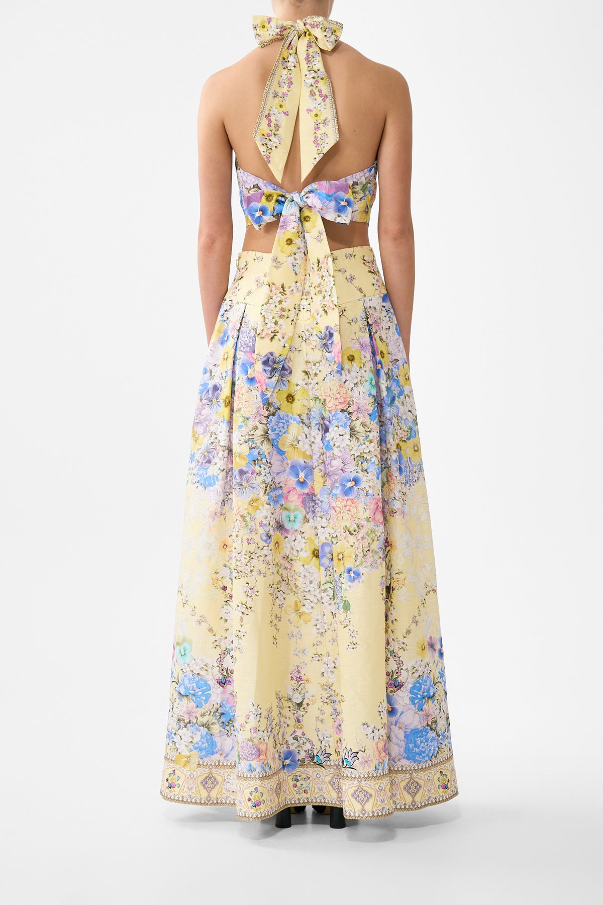 The CAMILLA HALTER TIE BACK TOP DARLING BUDS