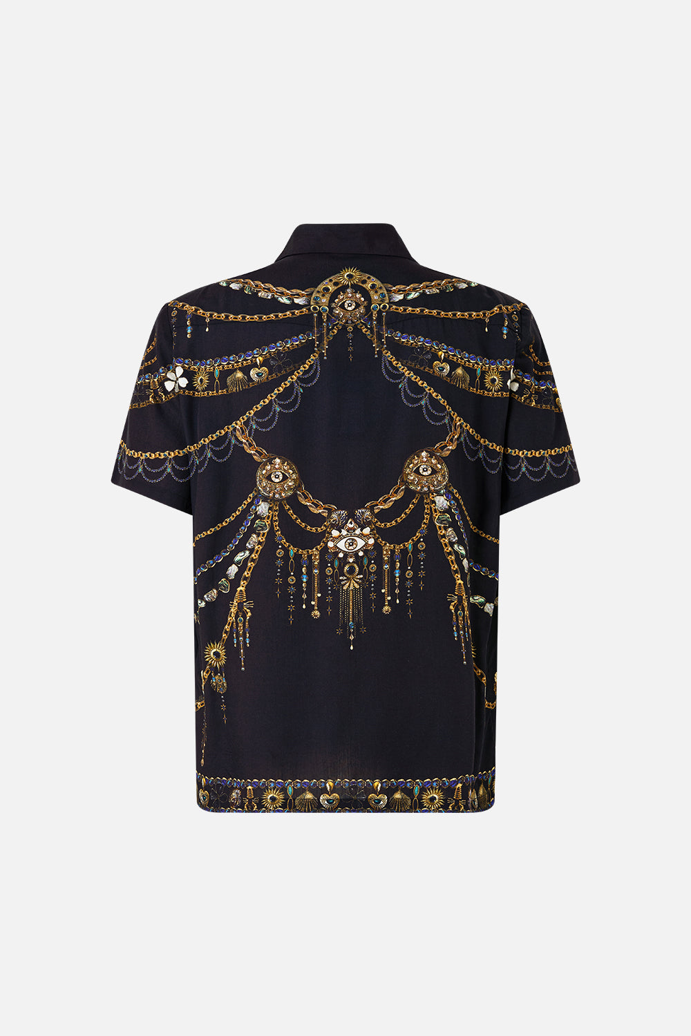 The CAMILLA SHORT SLEEVE CAMP COLLARED SHIRT AMULETS AND ALCHEMY