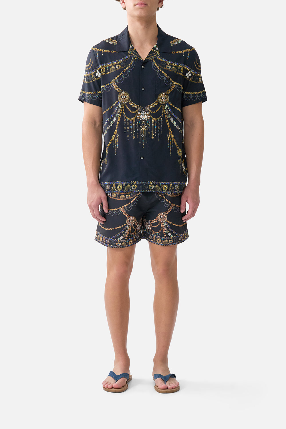 The CAMILLA SHORT SLEEVE CAMP COLLARED SHIRT AMULETS AND ALCHEMYAMULETS AND ALCHEMY