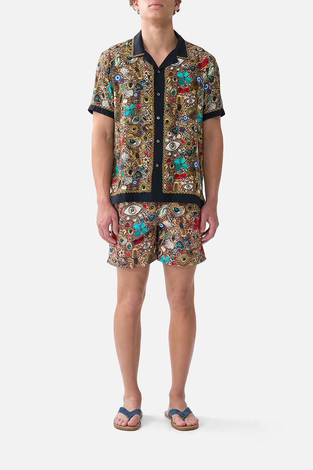 SHORT SLEEVE CAMP COLLARED SHIRT NAZAR NIRVANA