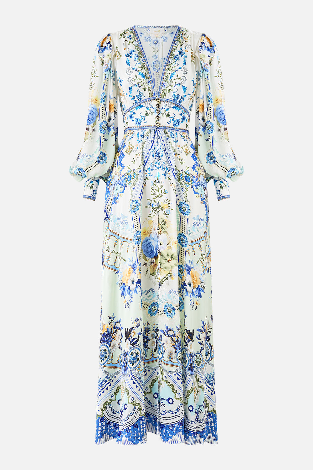 SHAPED WAISTBAND DRESS WITH GATHERED SLEEVES MY HOMESPUN HEART