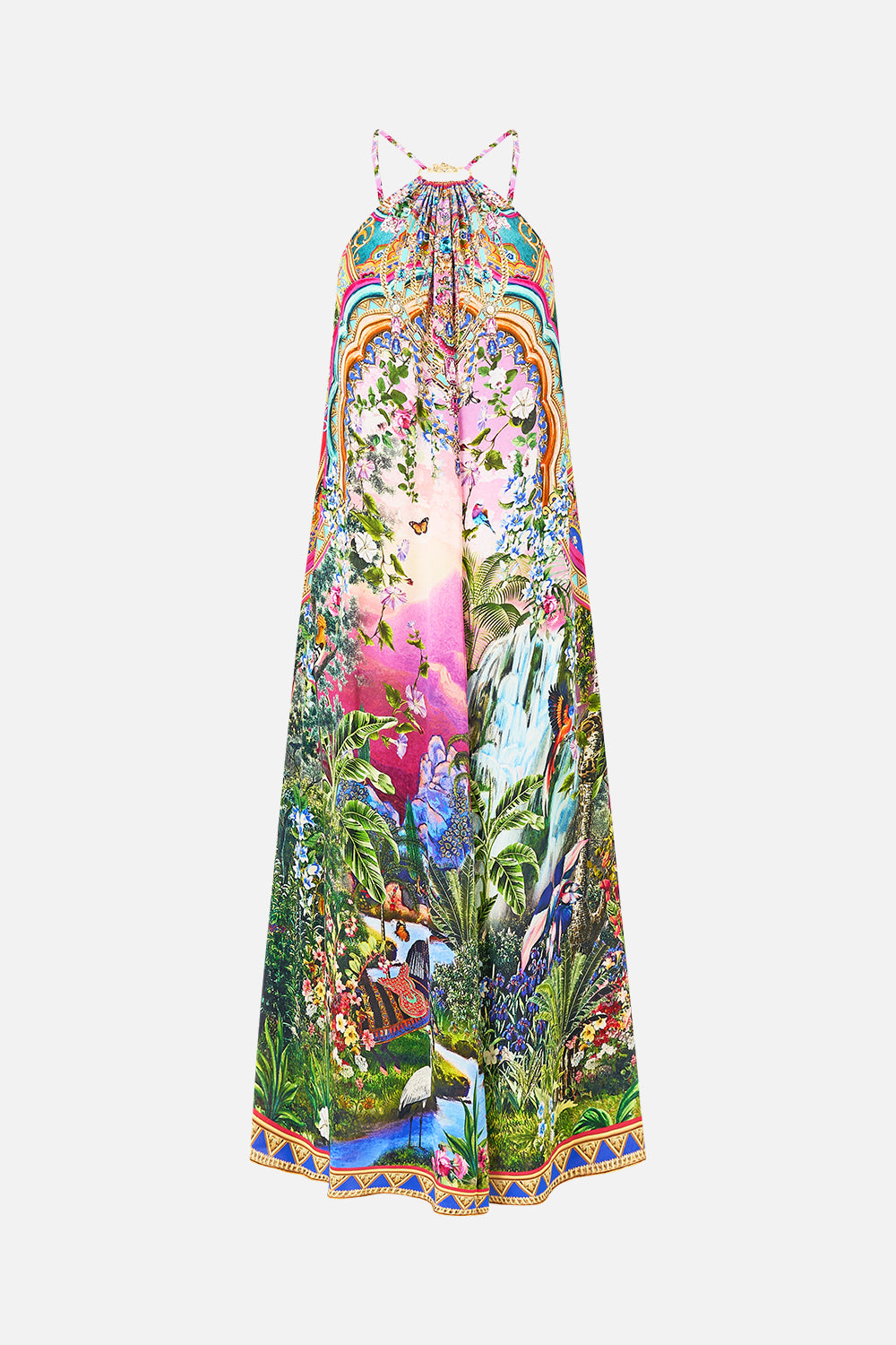 The CAMILLA GATHER NECK HARDWARE MAXI DRESS TURKISH DELIGHT