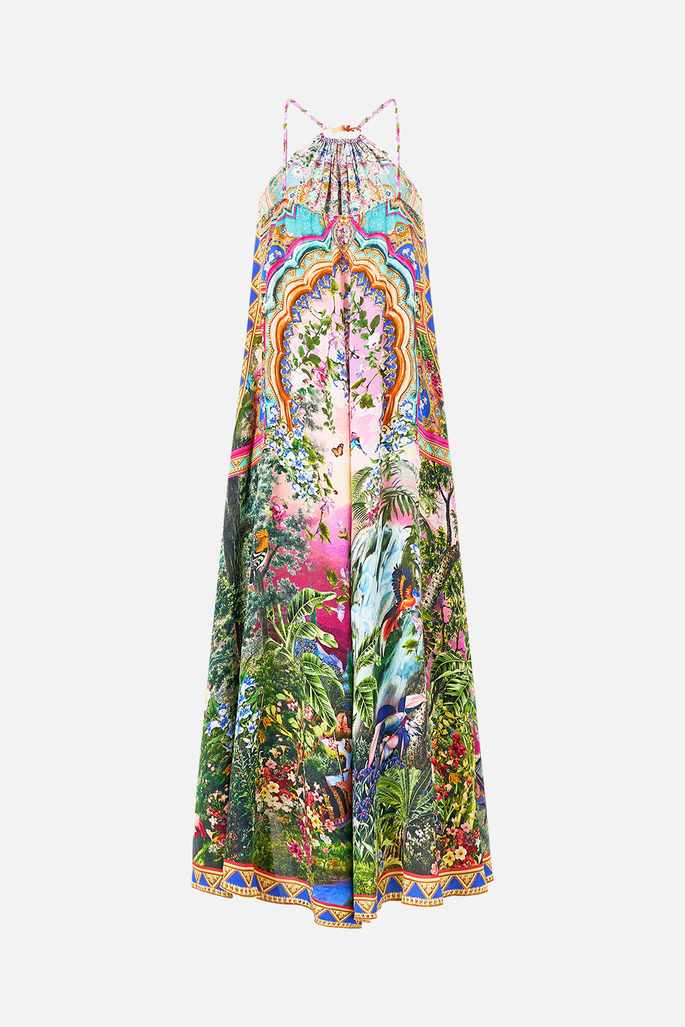 GATHER NECK HARDWARE MAXI DRESS TURKISH DELIGHT