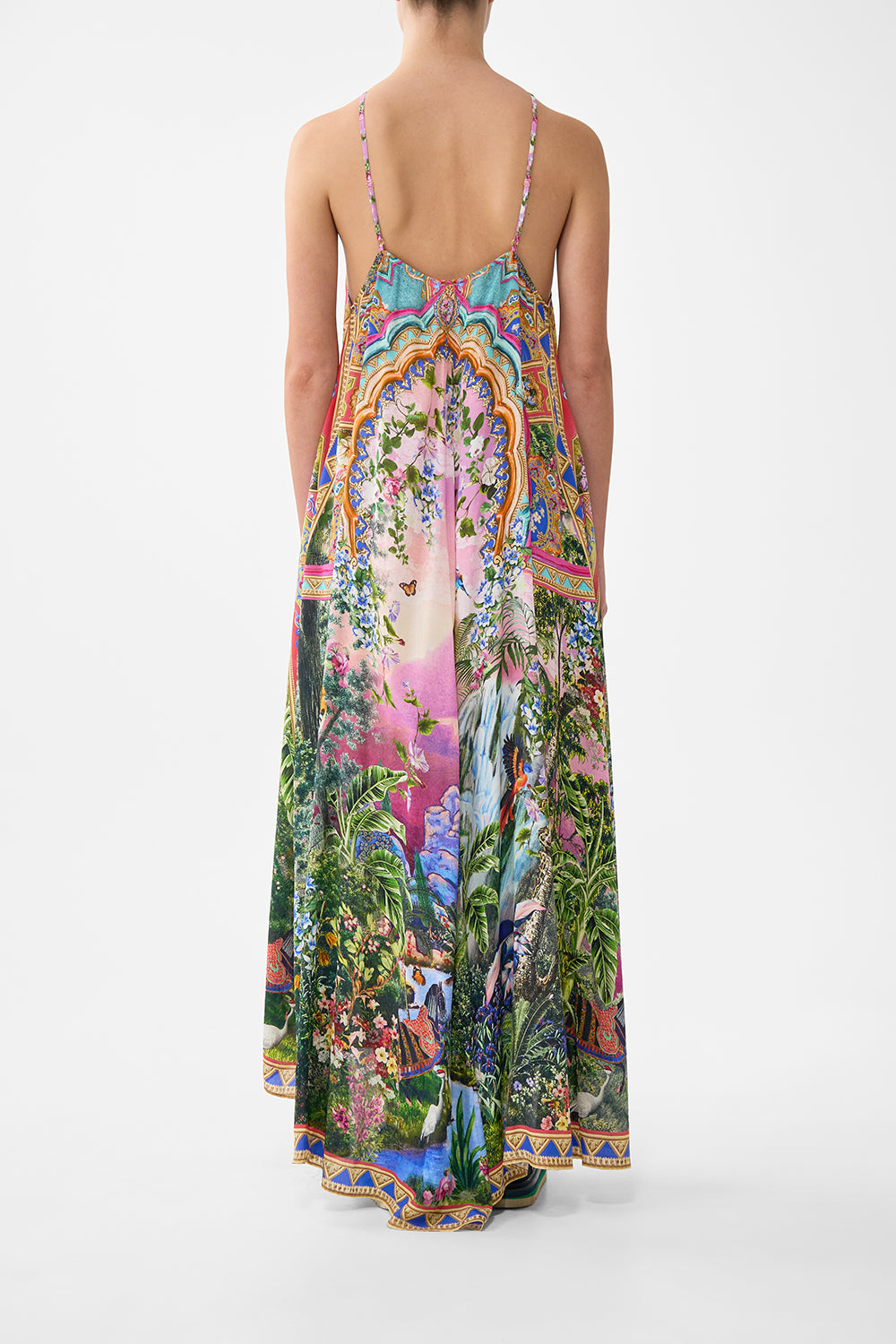 The CAMILLA GATHER NECK HARDWARE MAXI DRESS TURKISH DELIGHT