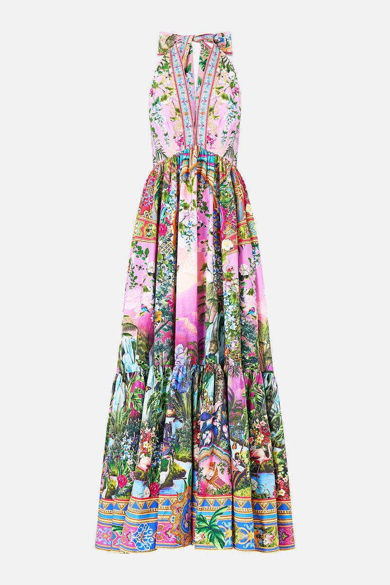 Turkish Delight Ruffle Hem Halter Dress | CAMILLA AU – CAMILLA