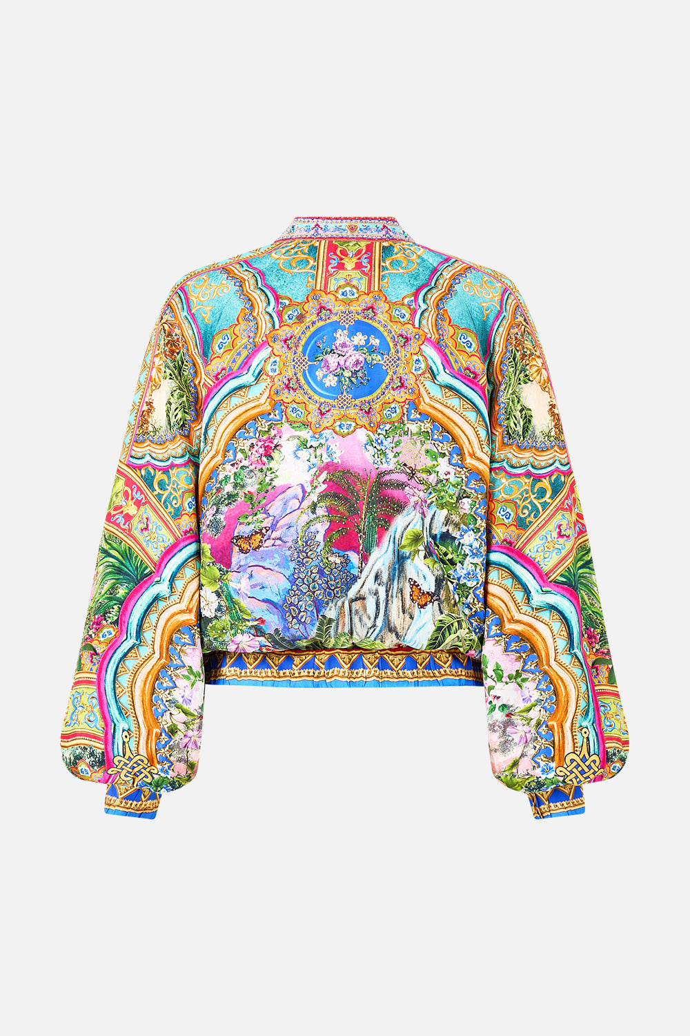 BOMBER JACKET WITH SHIRRED CUFF TURKISH DELIGHT