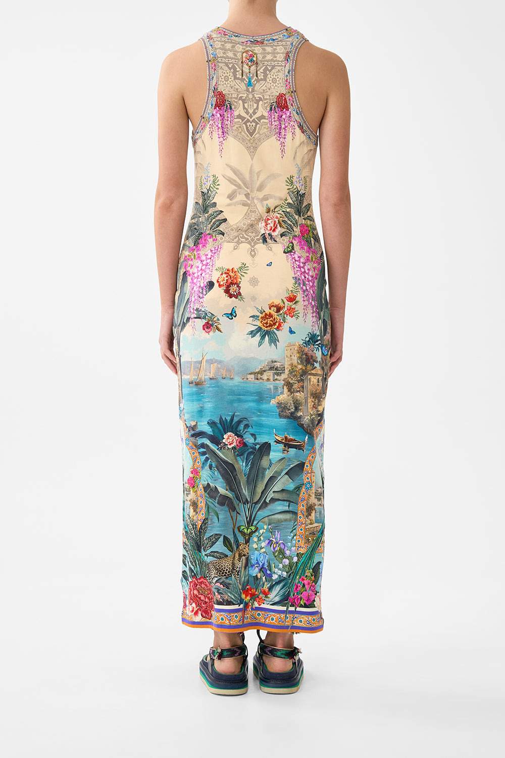 JERSEY TANK DRESS BODRUM BOTANICALS