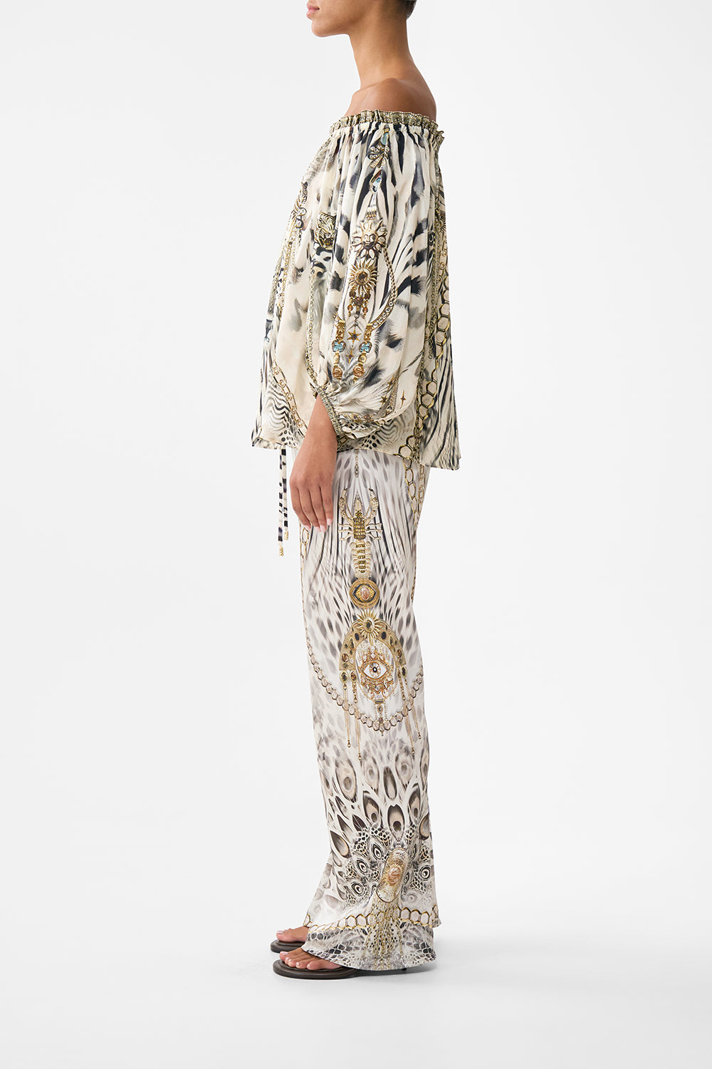 The CAMILLA FRILL OFF SHOULDER TOP LADY LIONHEART
