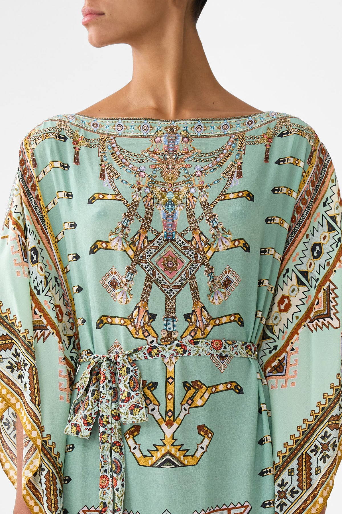 SCARF KAFTAN WITH TIE WAIST LEGEND HAS IT