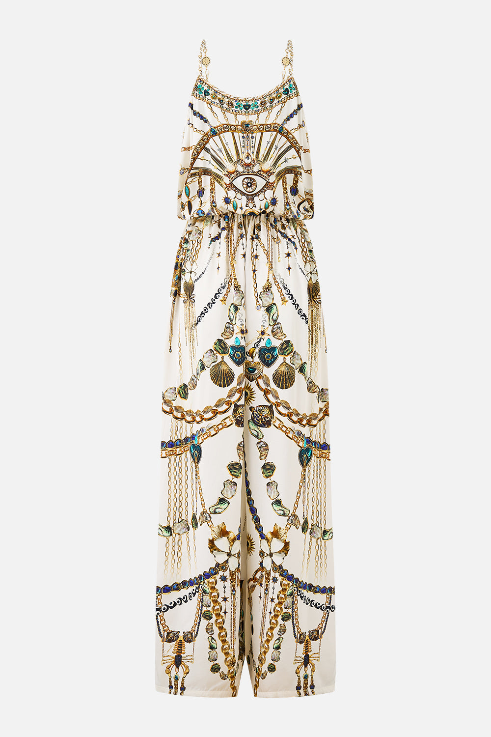 SHOESTRING STRAP JUMPSUIT CHAIN GANG