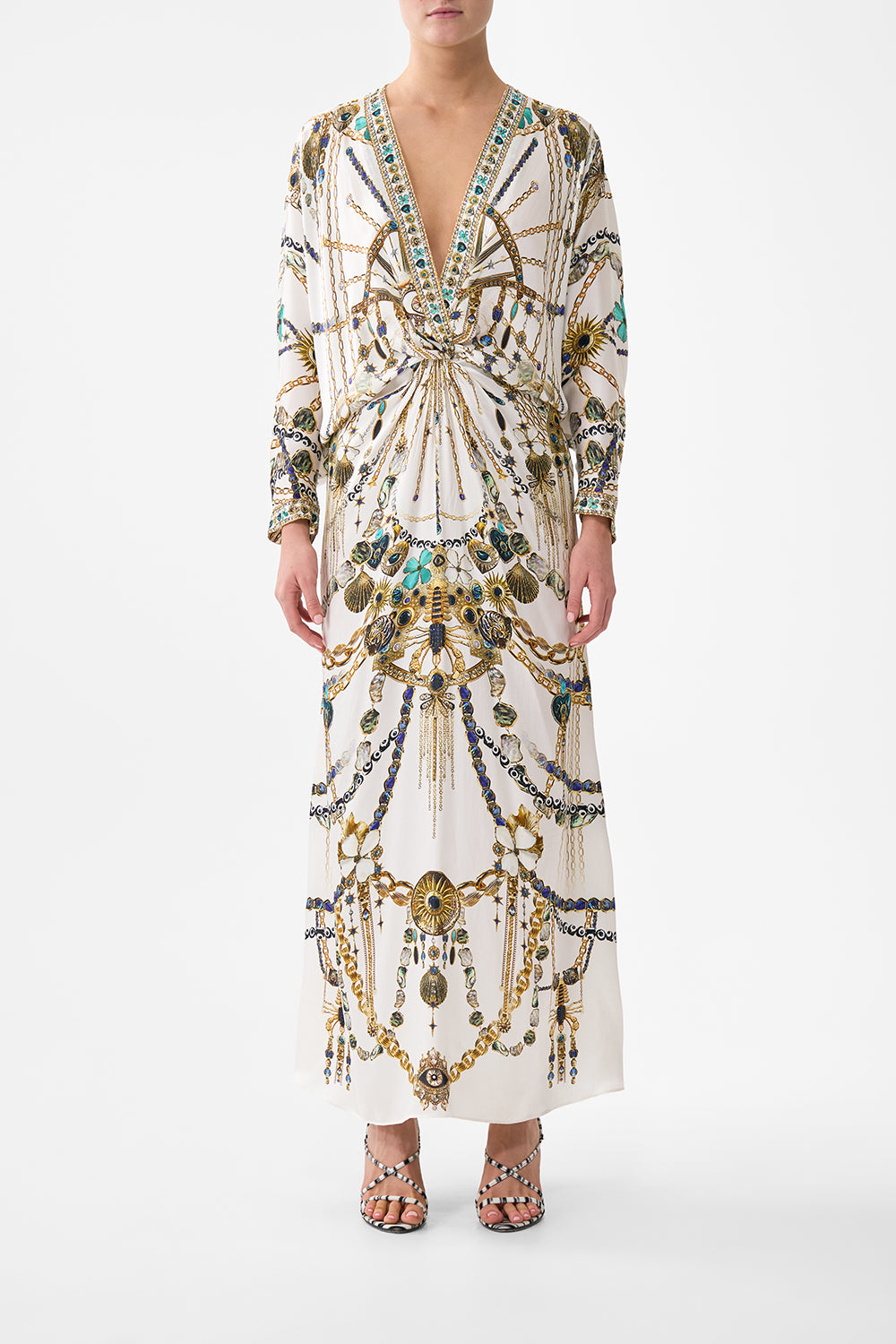 The CAMILLA TWIST FRONT BATWING DRESS CHAIN GANGCHAIN GANG