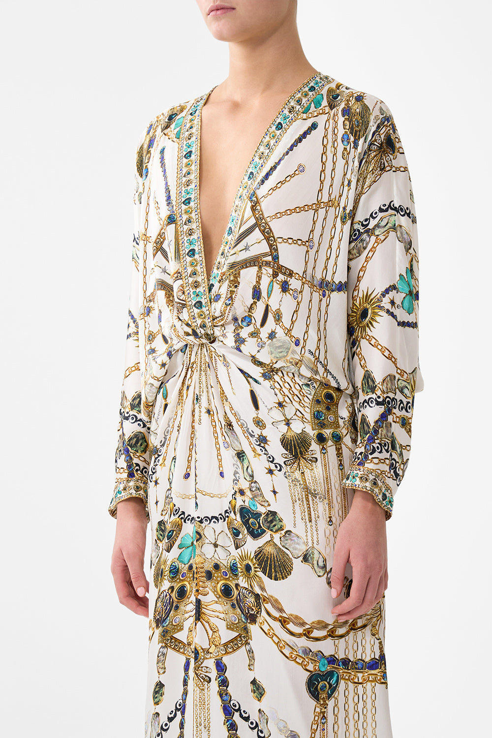 The CAMILLA TWIST FRONT BATWING DRESS CHAIN GANG