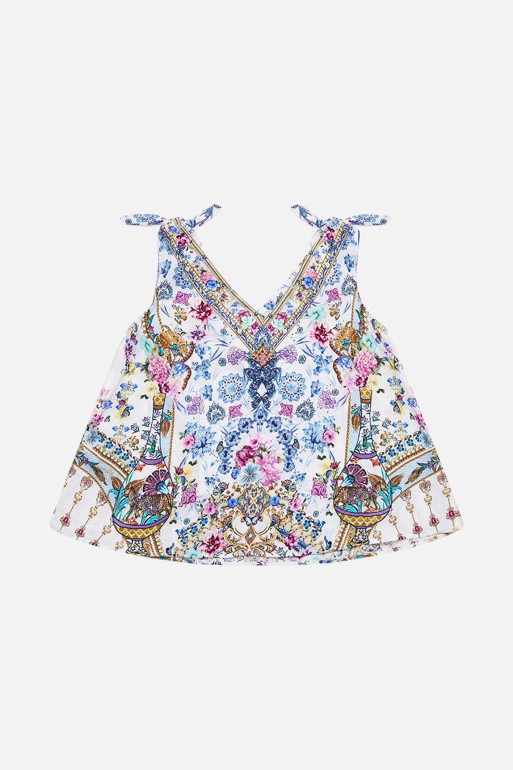 The CAMILLA KIDS SLEEVELESS TOP WITH TIE SHOULDER ALL ABOUT THAT LACE