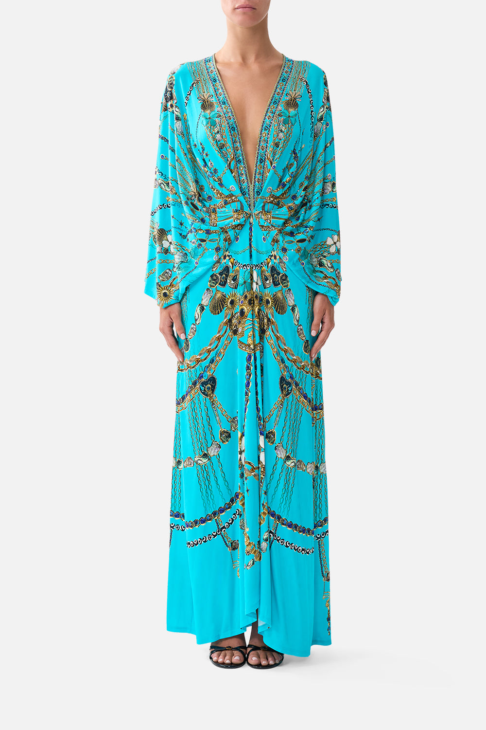 TUCK FRONT JERSEY DRESS TOTEMS AND TREASURES