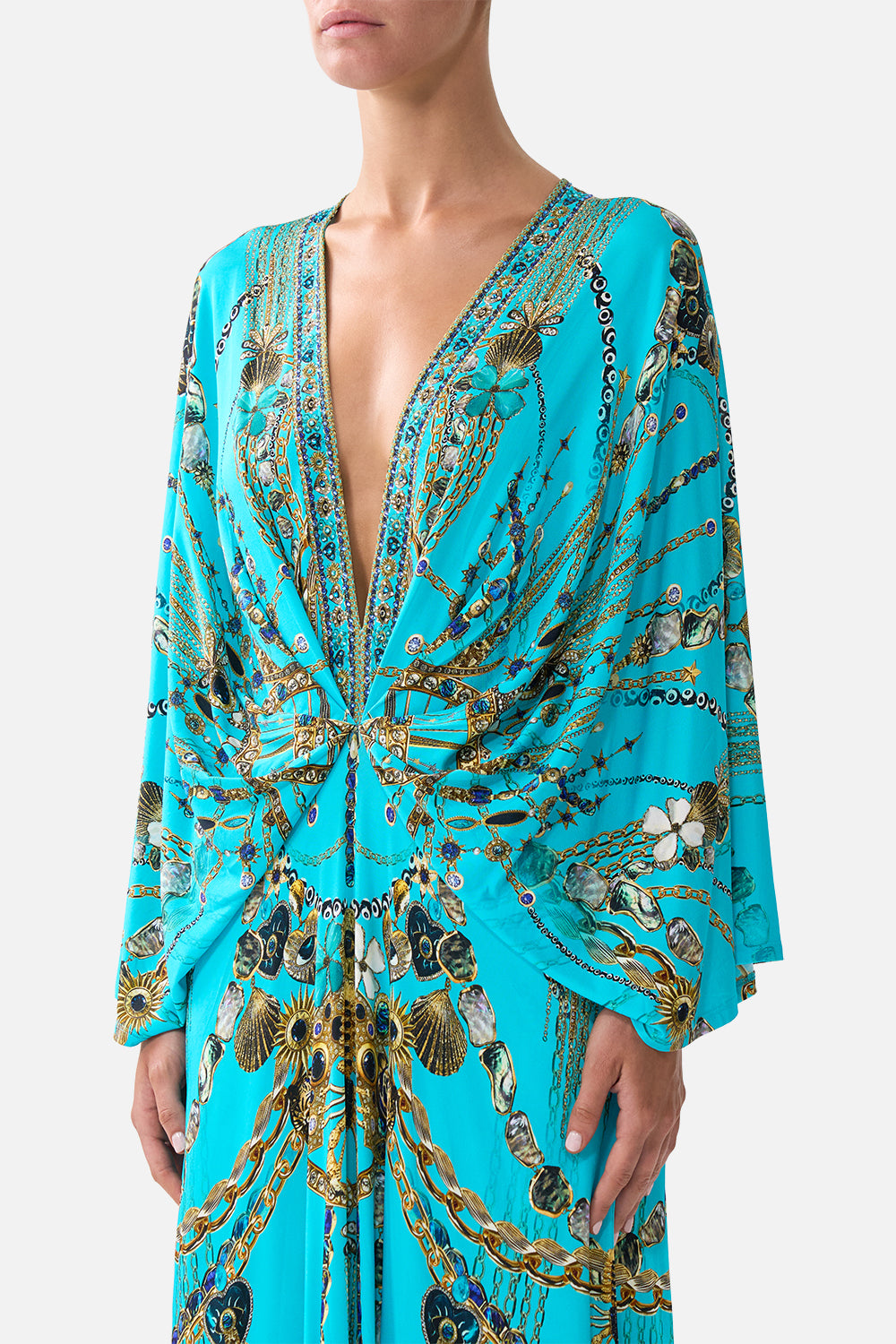 TUCK FRONT JERSEY DRESS TOTEMS AND TREASURES