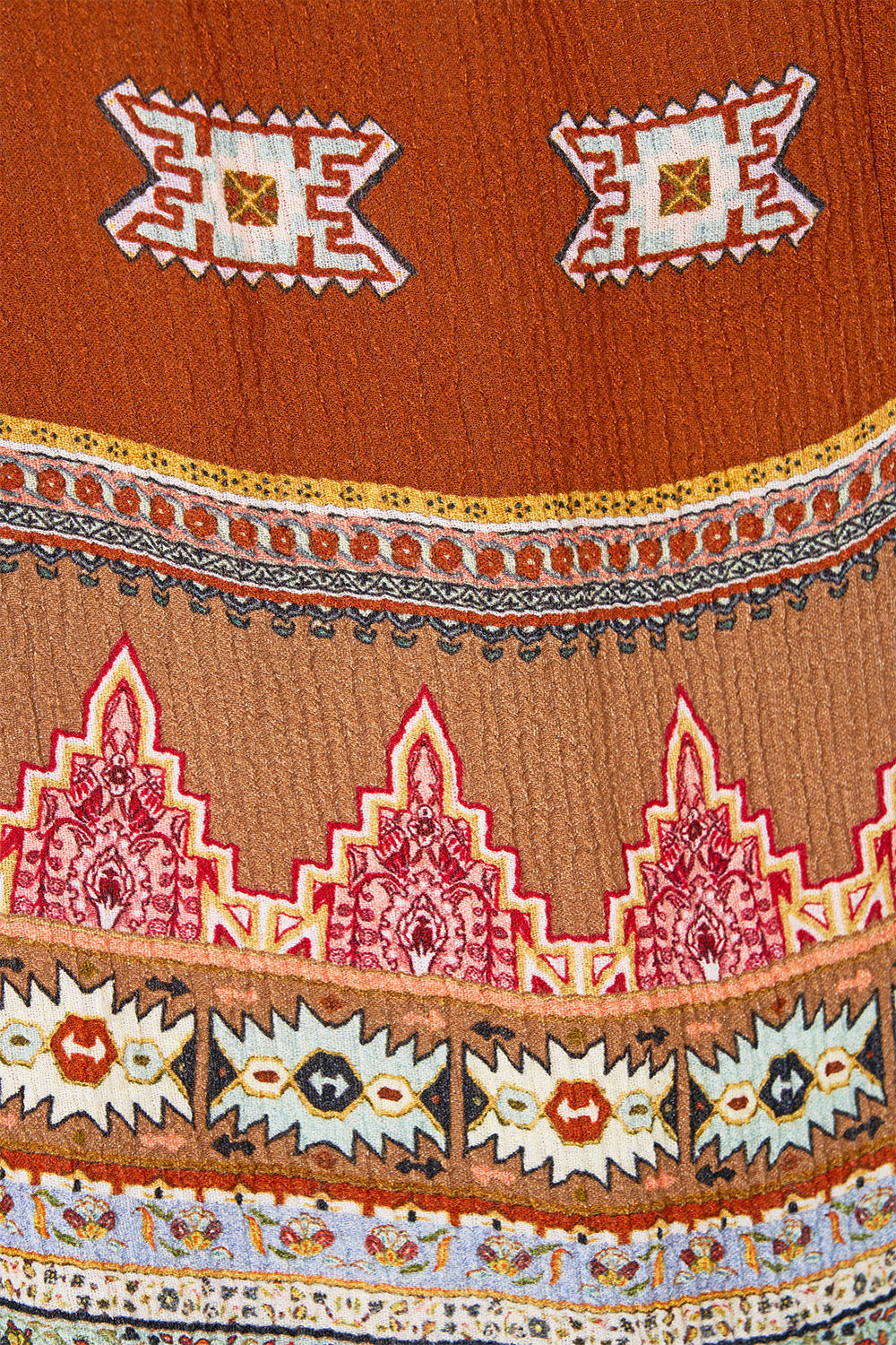 The CAMILLA SHORT FLARED DRESS WITH MACRAME DETAIL FABRIC OF TIME