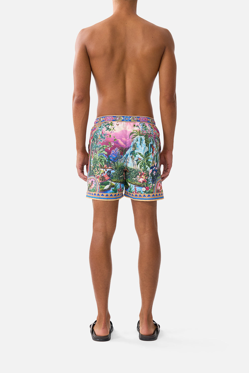 The CAMILLA MID LENGTH BOARDSHORT WITH ELASTIC WAIST TURKISH DELIGHT