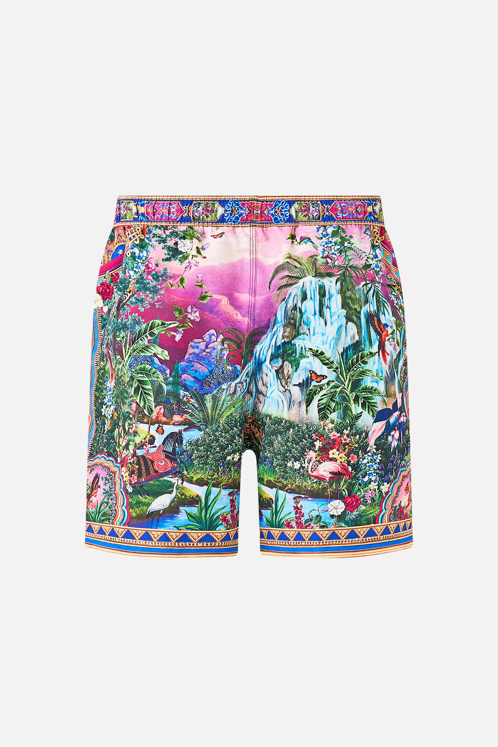 The CAMILLA MID LENGTH BOARDSHORT WITH ELASTIC WAIST TURKISH DELIGHT