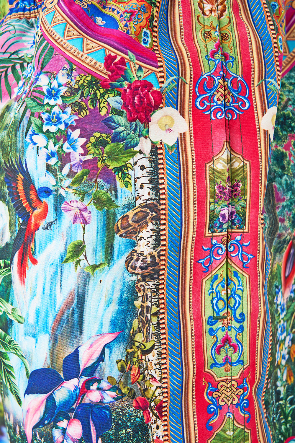 The CAMILLA MID LENGTH BOARDSHORT WITH ELASTIC WAIST TURKISH DELIGHT