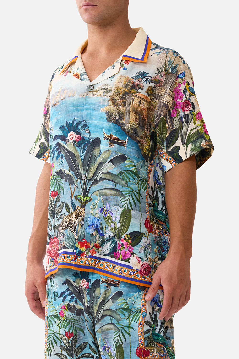 The CAMILLA SHORT SLEEVE CABANA SHIRT BODRUM BOTANICALS
