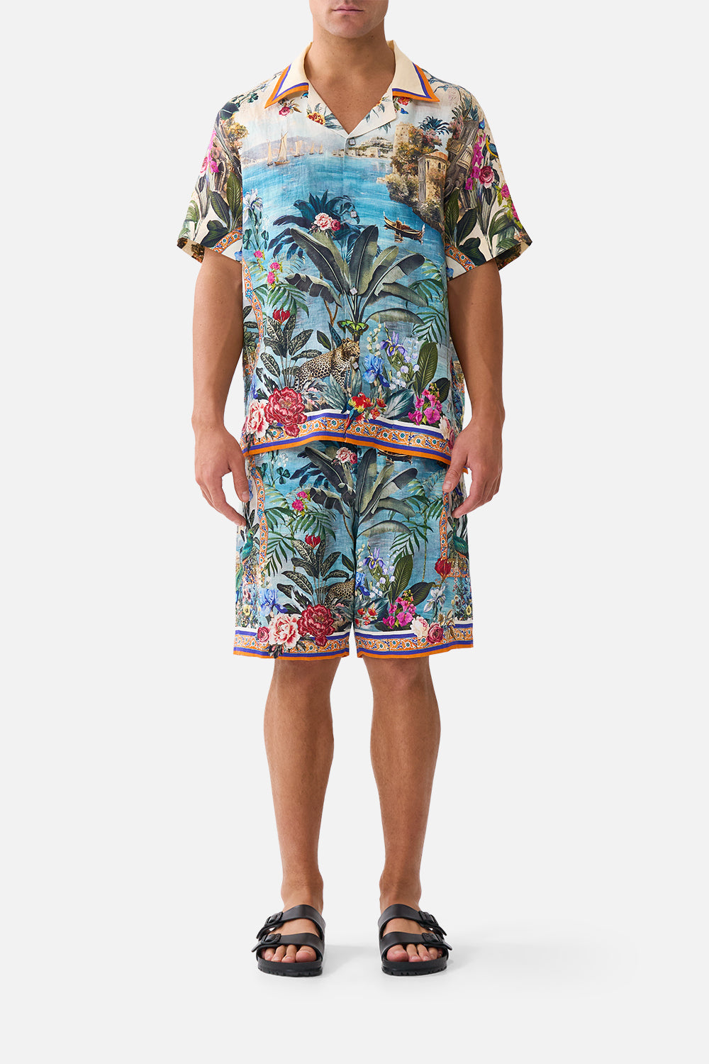 LONG WALK SHORT WITH ELASTIC BACK BODRUM BOTANICALS
