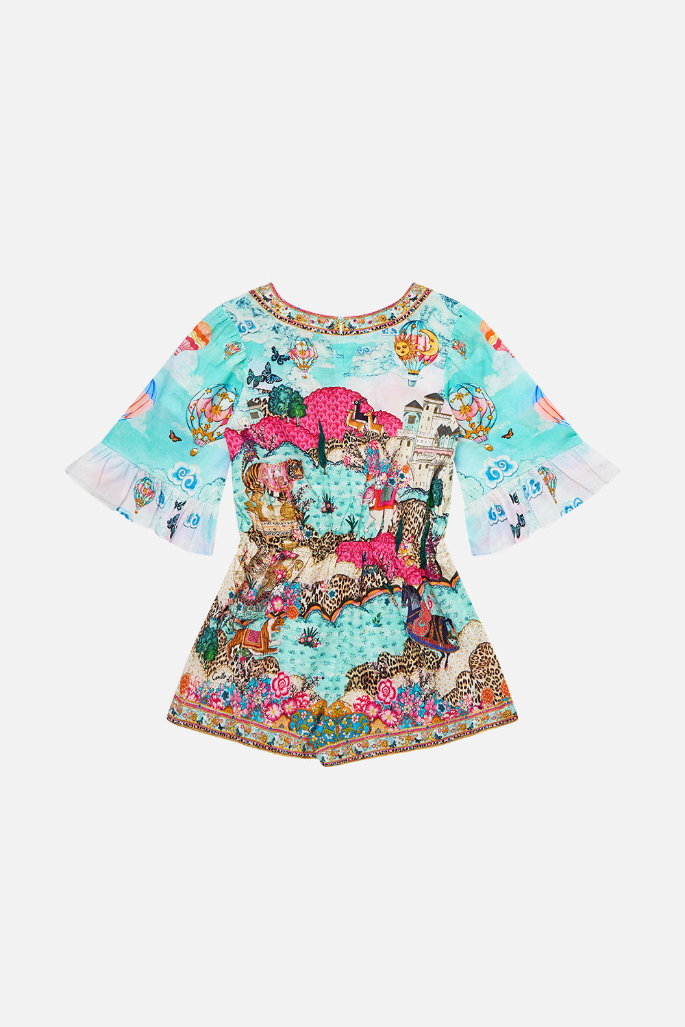 KIDS PLAYSUIT WITH FRILL 3/4 SLEEVES MINIATURE MOMENTS