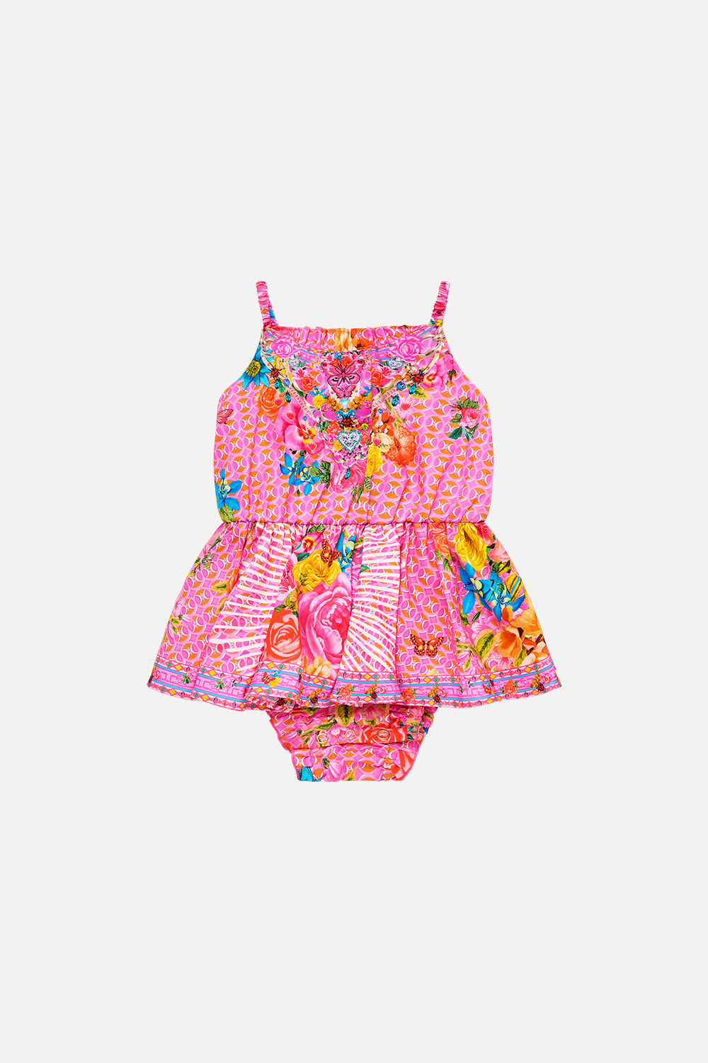 The CAMILLA BABIES JUMP DRESS WITH FRILL NECK ILLUSTRATION NATIONILLUSTRATION NATION