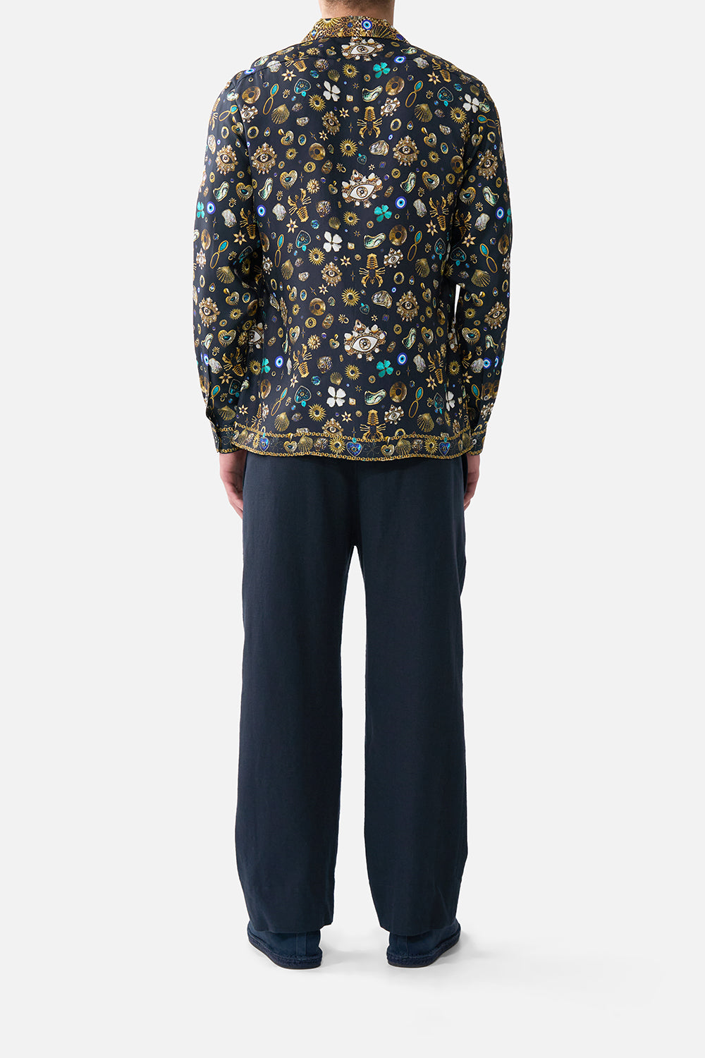 The CAMILLA LONG SLEEVE CAMP COLLARED SHIRT AMULETS AND ALCHEMY