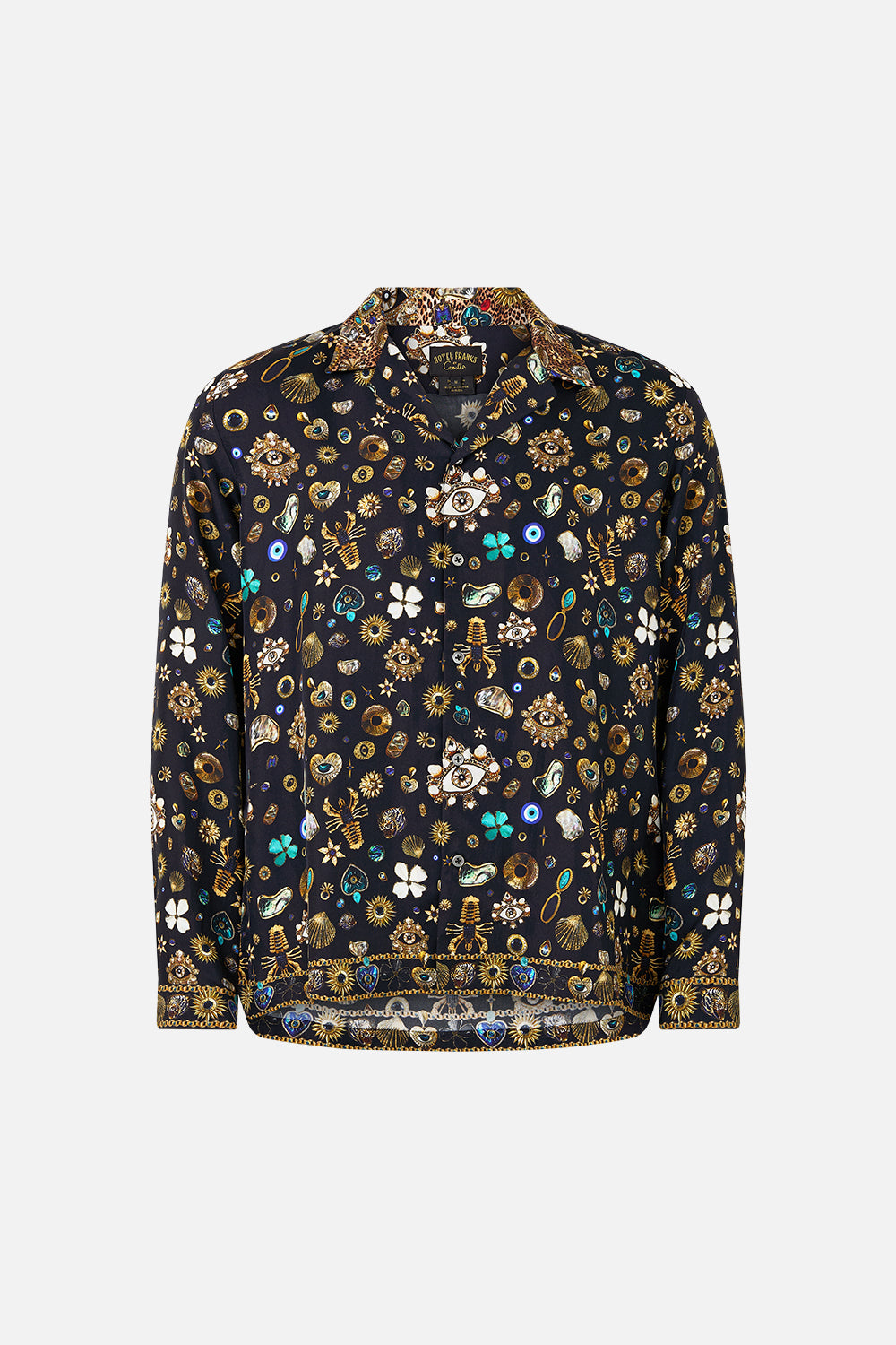The CAMILLA LONG SLEEVE CAMP COLLARED SHIRT AMULETS AND ALCHEMY