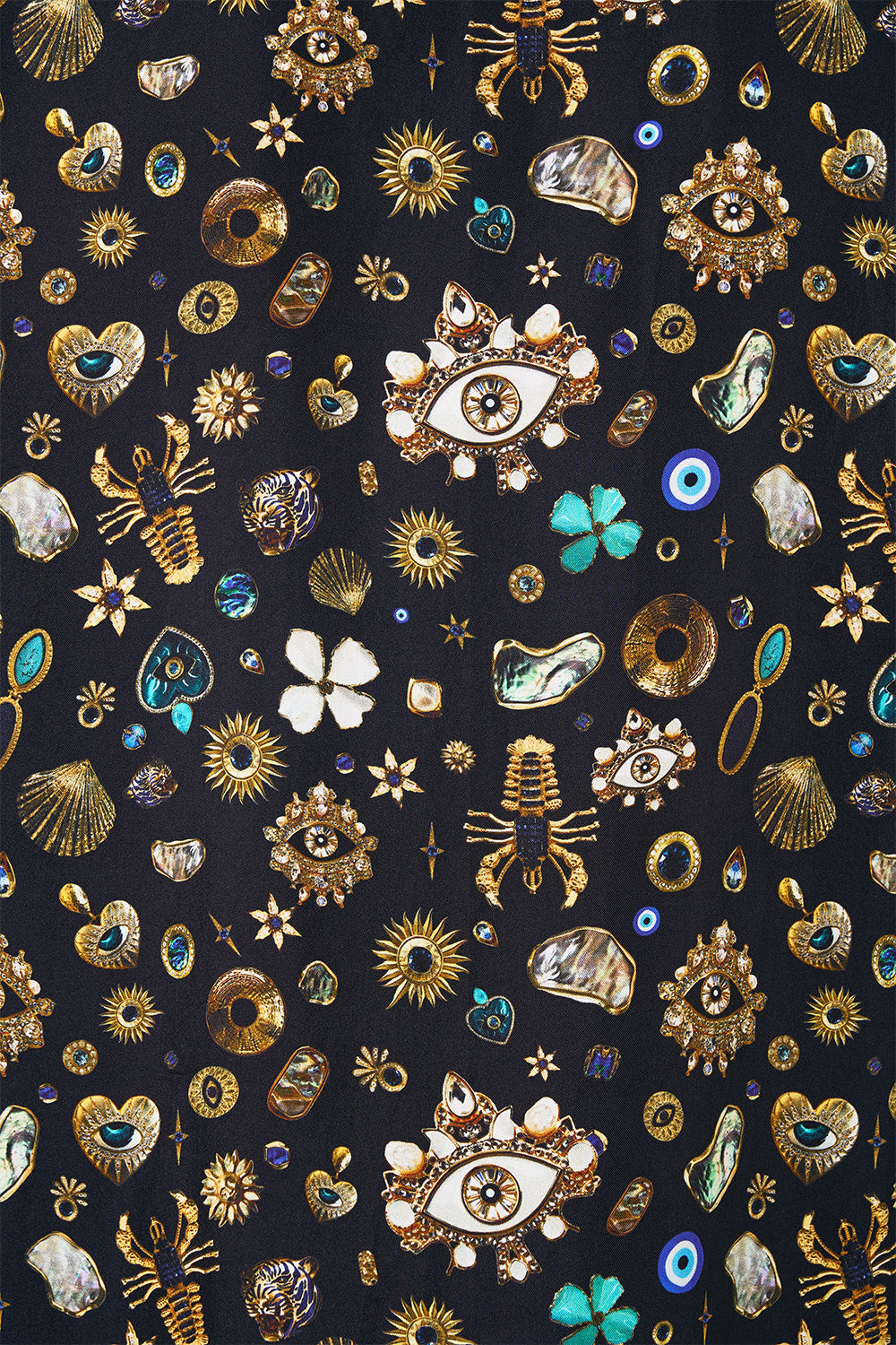 The CAMILLA LONG SLEEVE CAMP COLLARED SHIRT AMULETS AND ALCHEMY