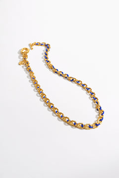 CAMILLA Artisan Artillery Long Necklace in Gold print