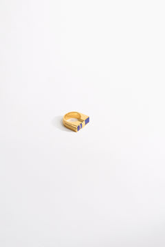 CAMILLA Artisan Artillery Bar Ring in Gold print