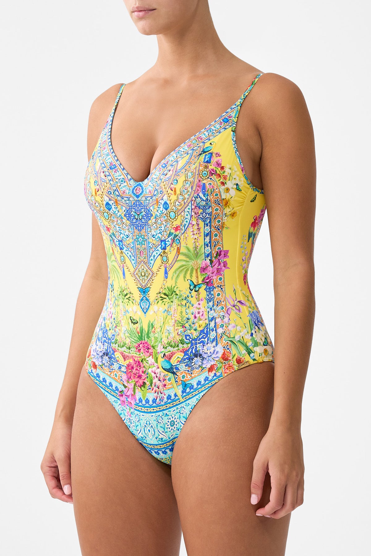 The CAMILLA V NECK UNDERWIRE ONE PIECE WITH SCOOP BACK SULTANAHMET SUMMER