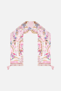 LONG SILK CRINKLE CHIFFON SCARF PALATIAL PASTELS