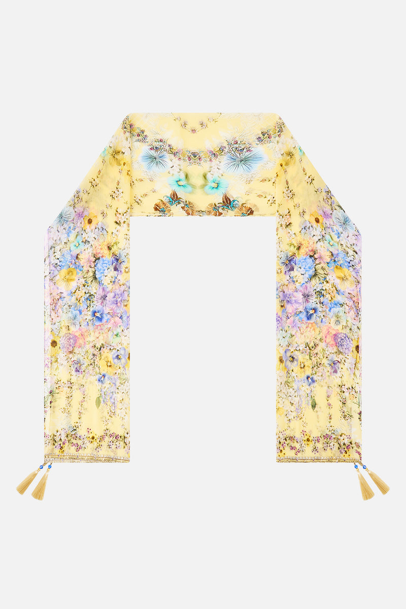 Darling Buds Long Silk Crinkle Chiffon Scarf | CAMILLA AU – CAMILLA