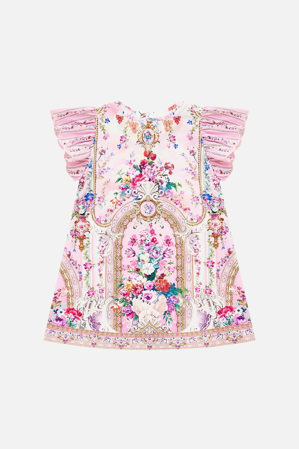 BABIES ANGLAISE SLEEVE TEE DRESS W FLARE HEM PALATIAL PASTELS