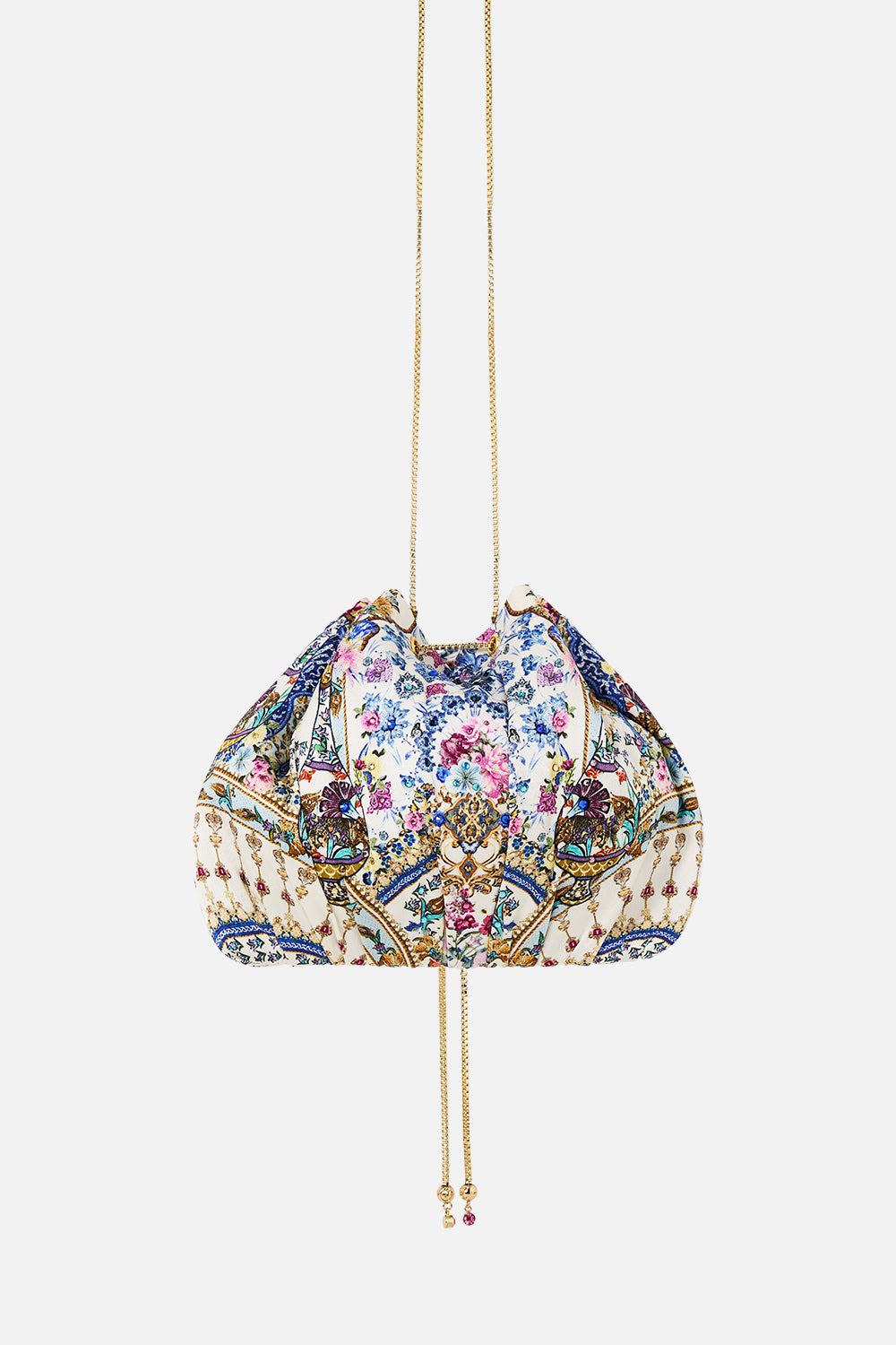 DRAWSTRING POUCH BAG WITH CHAIN STRAP ALL ABOUT THAT LACE