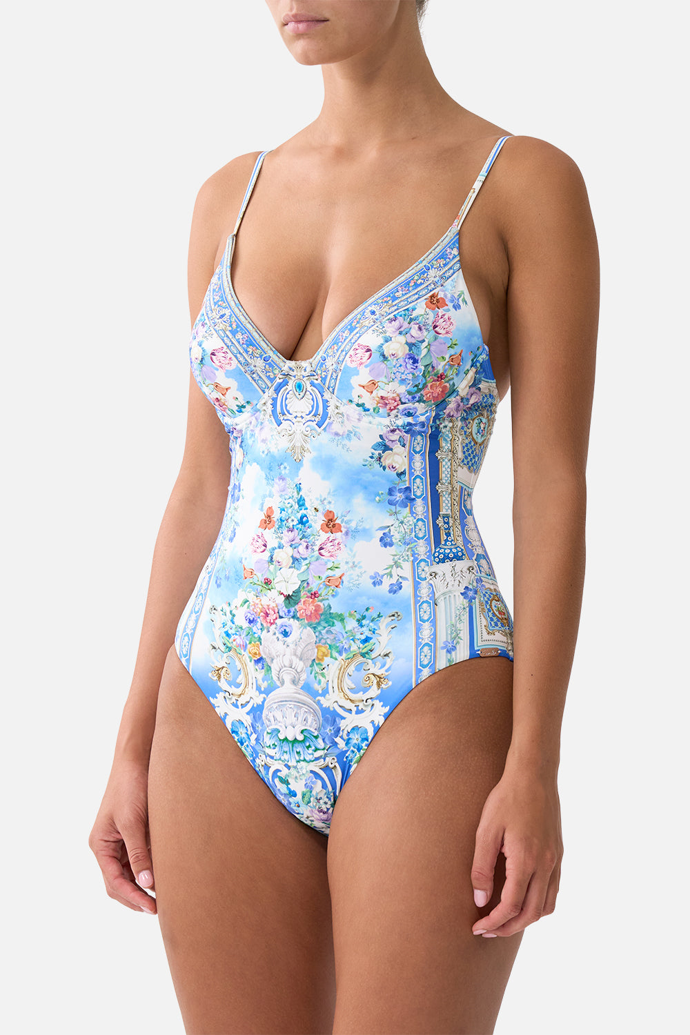 SOFT HIGH TRIANGLE UNDERWIRE ONE PIECE OTTOMAN OPULENCE