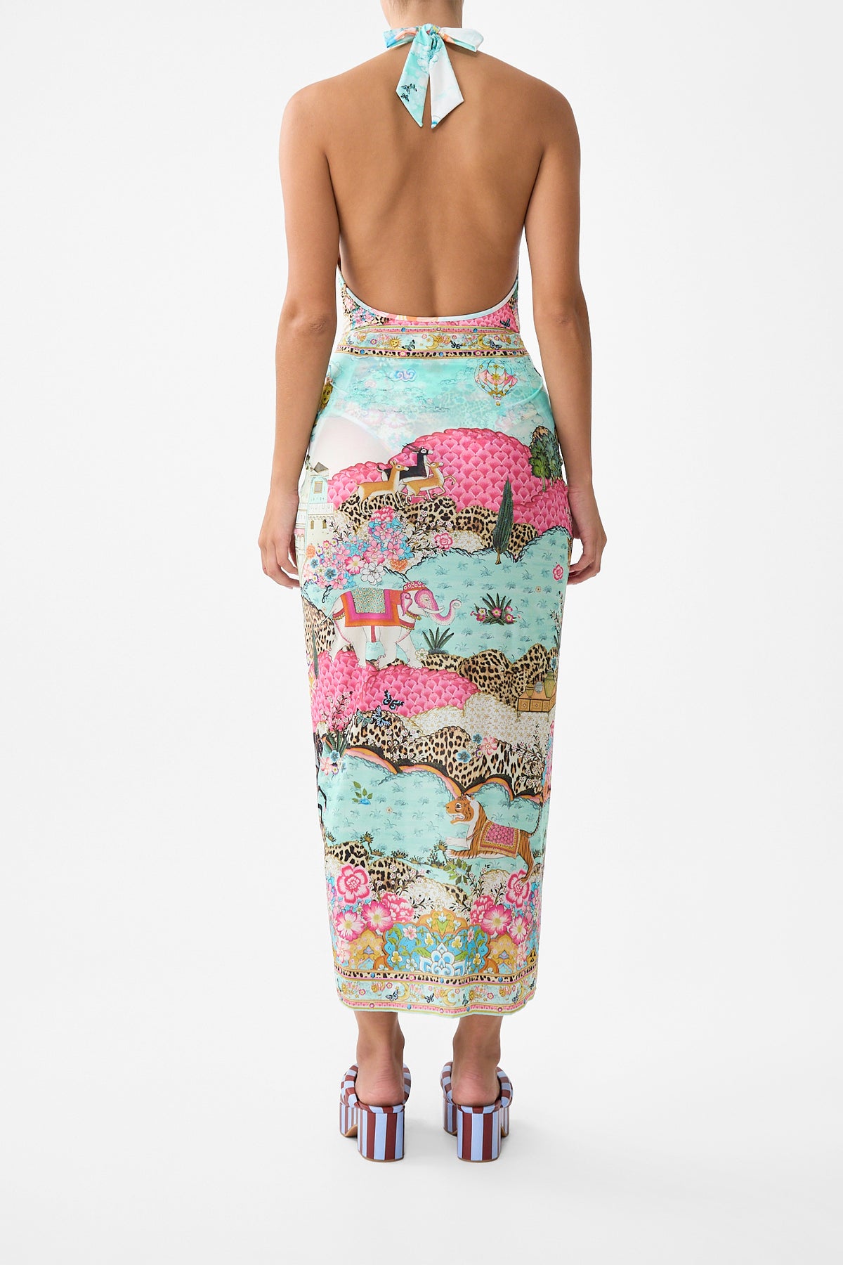 The CAMILLA LAYERED MAXI SARONG WITH TIE FRONT MINIATURE MOMENTS