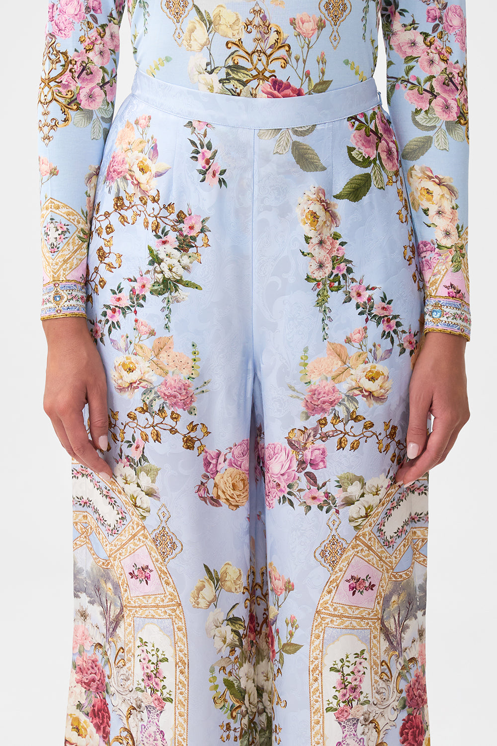 MINIMAL WIDE LEG PANT TILED IN TIME