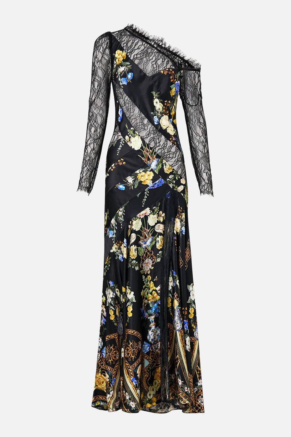 Ottoman Elegance Lace Splice One Shoulder Dress | CAMILLA AU – CAMILLA