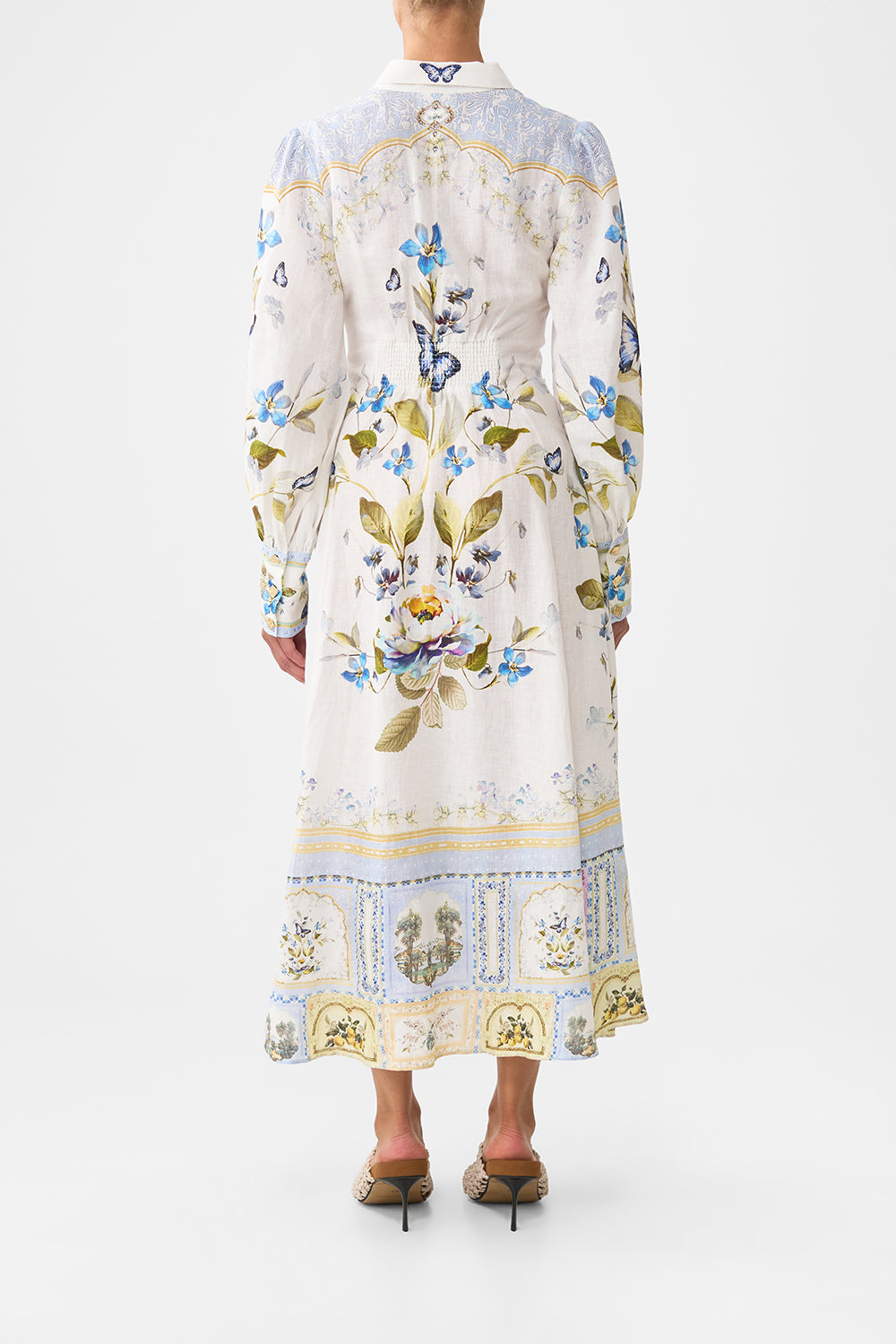 WAIST TIE SHIRT DRESS BOTANICAL BALLADS