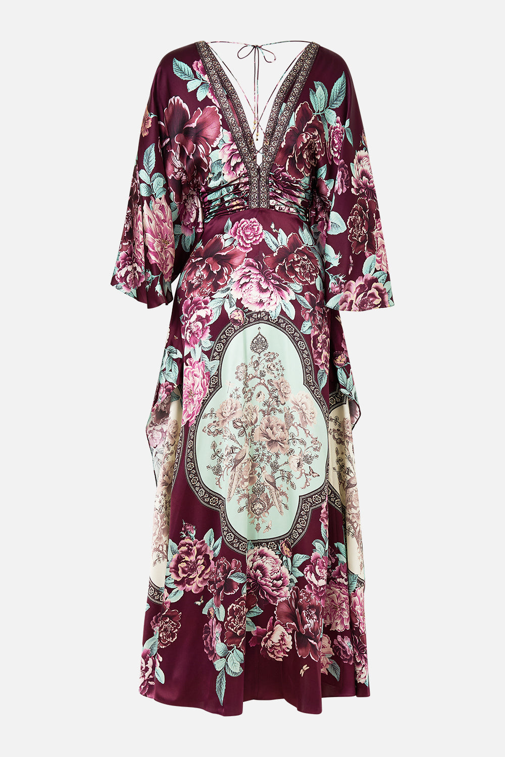 The CAMILLA V NECK LACE UP DETAIL LONG DRESS IF THESE TILES COULD TALK