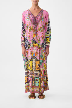 LACE UP BLOUSE PATCHWORK PANORAMA