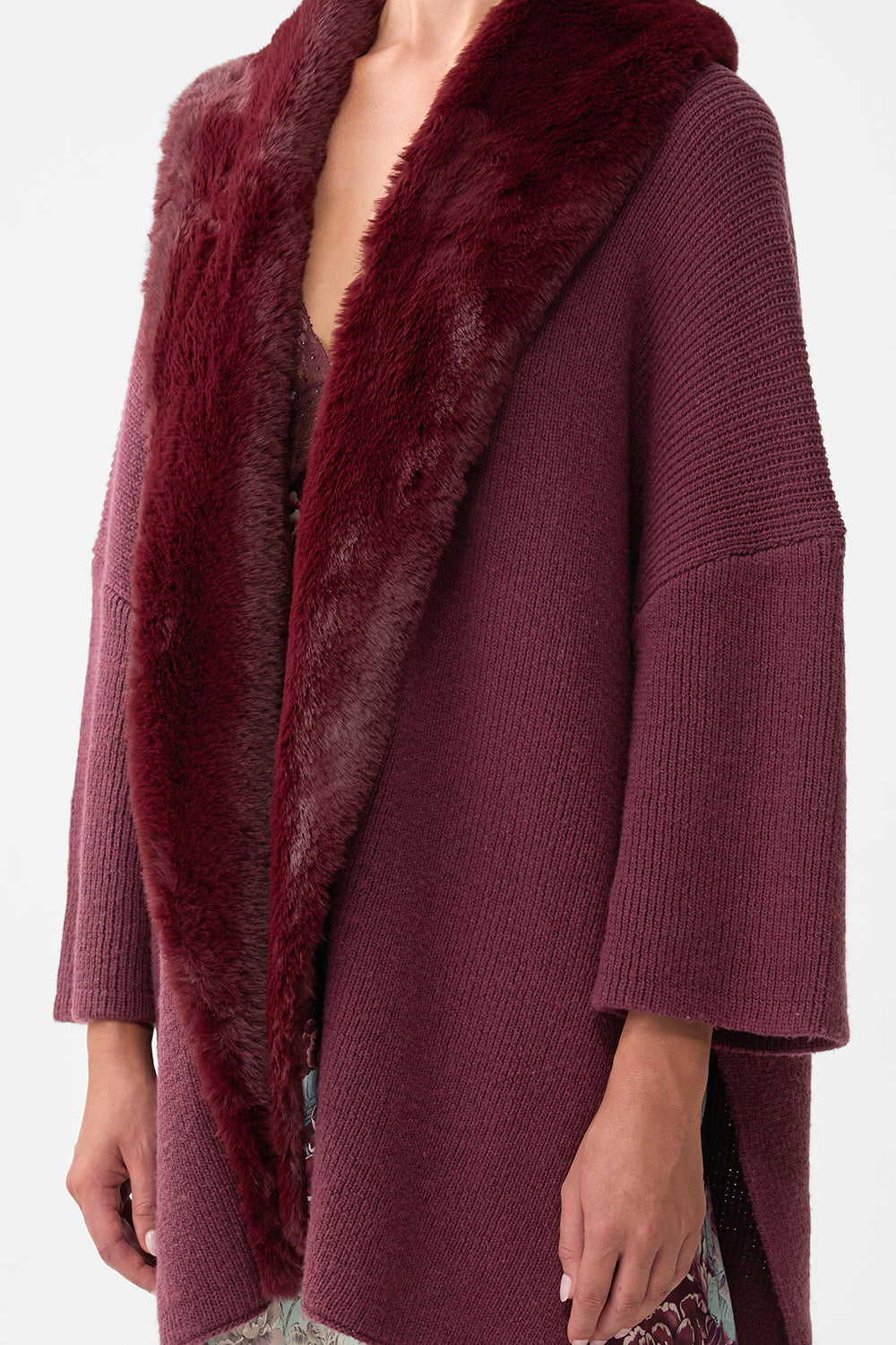The CAMILLA KNIT RELAXED LAYER WITH FAUX FUR IF THESE TILES COULD TALK