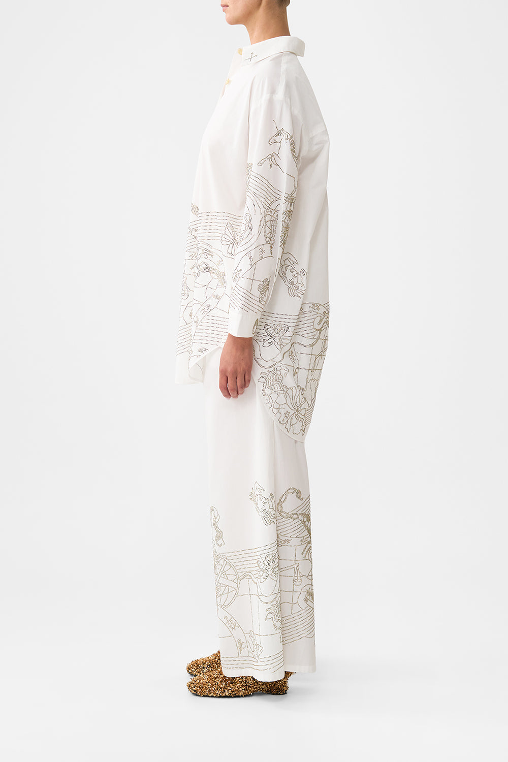 SHIRT TUNIC WITH SIDE BUTTONS HOUSE OF HOROSCOPES
