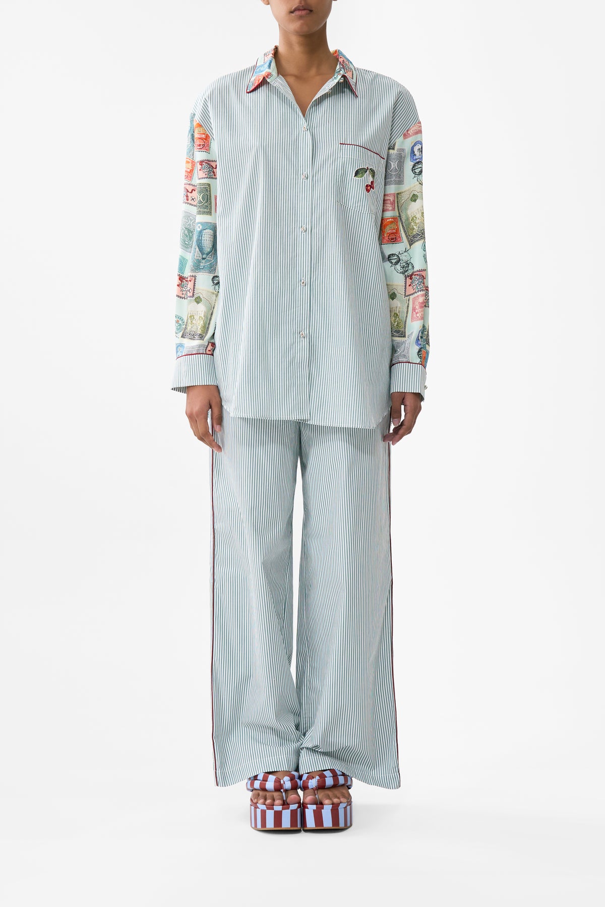 The CAMILLA LONG SLEEVE OVERSIZED SHIRT WITH POCKET WITH LOVE FROM TÜRKIYEWITH LOVE FROM TÜRKIYE