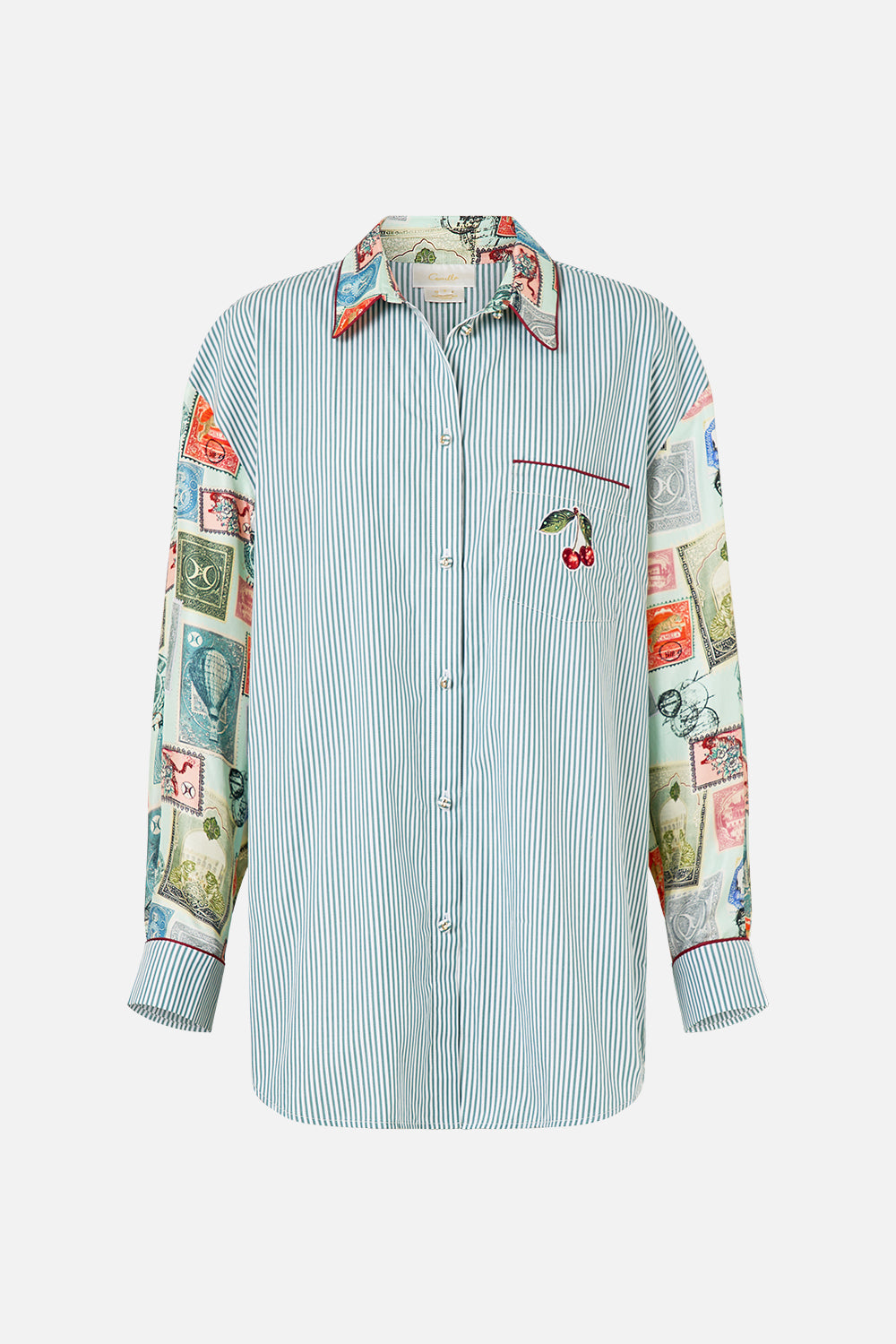 The CAMILLA LONG SLEEVE OVERSIZED SHIRT WITH POCKET WITH LOVE FROM TÜRKIYE