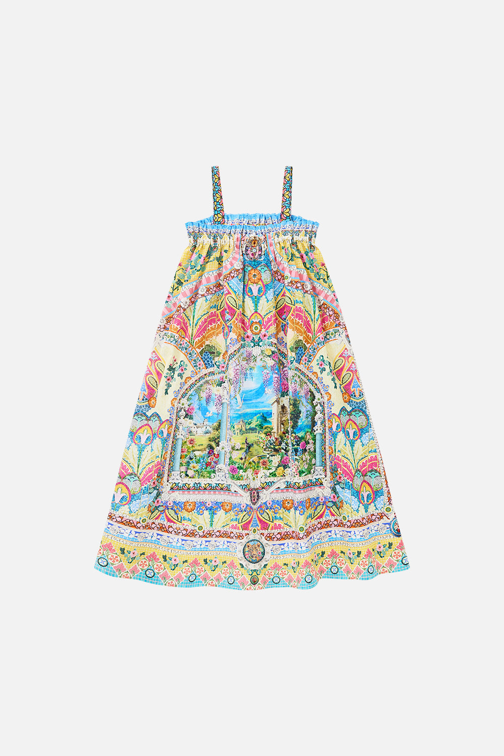 KIDS WIDE STRAP MAXI SUN DRESS NAVÀS NOUVEAU